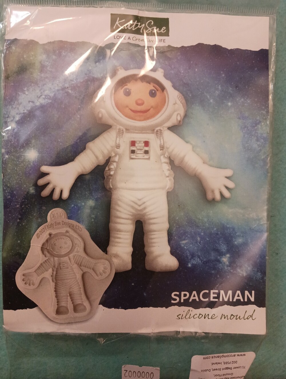 Katy Sue Spaceman Silicone Mold, New Unused Open 4in Figure 5in Mold
